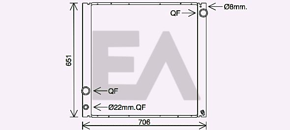 31R05054 EACLIMA Радиатор, охлаждение двигателя