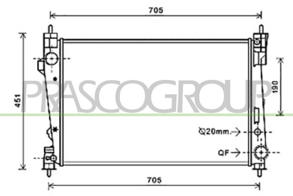 AA344R005 PRASCO Радиатор, охлаждение двигателя