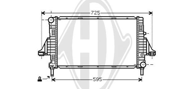 DCM2305 DIEDERICHS Радиатор, охлаждение двигателя