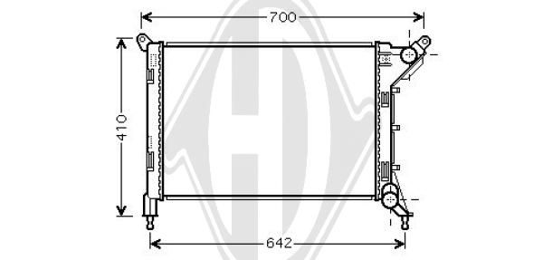 DCM1580 DIEDERICHS Радиатор, охлаждение двигателя
