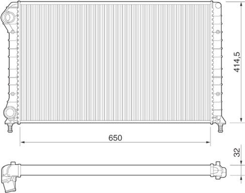 350213178000 MAGNETI MARELLI Радиатор, охлаждение двигателя