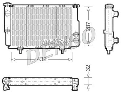 DRM23060 DENSO Радиатор, охлаждение двигателя