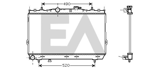 31R28034 EACLIMA Радиатор, охлаждение двигателя