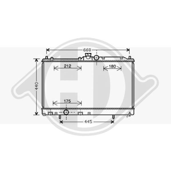 DCM2521 DIEDERICHS Радиатор, охлаждение двигателя