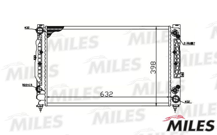 ACRM098 MILES Радиатор, охлаждение двигателя