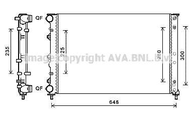 AL2144 AVA QUALITY COOLING Радиатор, охлаждение двигателя