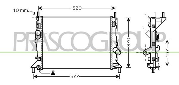 FD424R006 PRASCO Радиатор, охлаждение двигателя