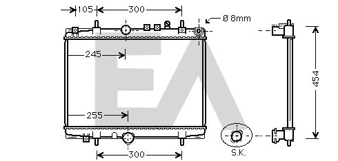 31R55091 EACLIMA Радиатор, охлаждение двигателя