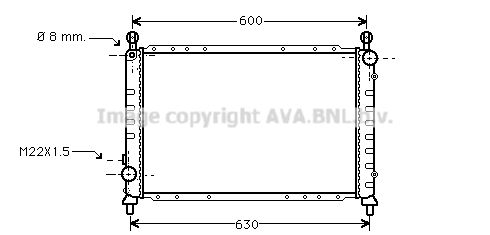 ALA2076 AVA QUALITY COOLING Радиатор, охлаждение двигателя