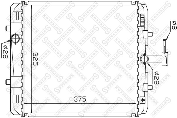 1026358SX STELLOX Радиатор, охлаждение двигателя