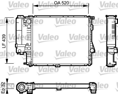 734301 VALEO Радиатор, охлаждение двигателя