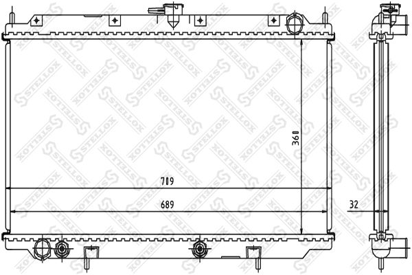 1025979SX STELLOX Радиатор, охлаждение двигателя