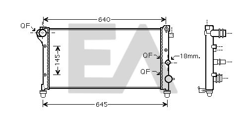 31R25118 EACLIMA Радиатор, охлаждение двигателя