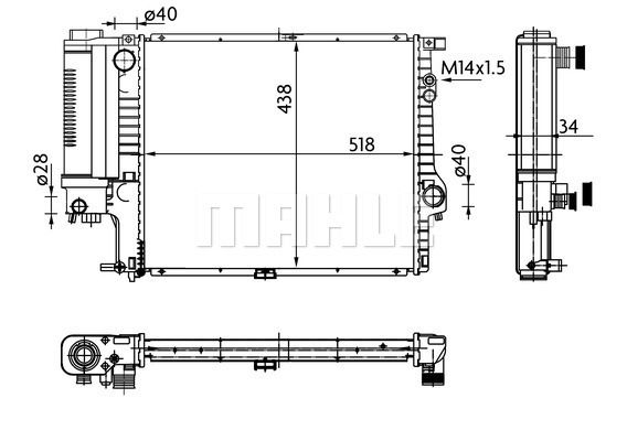 CR251000S MAHLE Радиатор, охлаждение двигателя