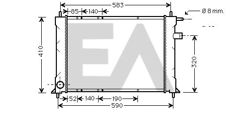 31R05021 EACLIMA Радиатор, охлаждение двигателя