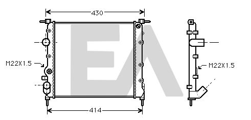 31R60058 EACLIMA Радиатор, охлаждение двигателя