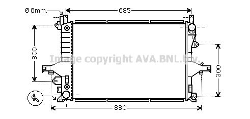 VO2117 AVA QUALITY COOLING Радиатор, охлаждение двигателя