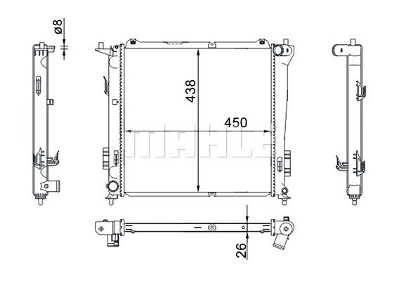 CR1367000S MAHLE Радиатор, охлаждение двигателя