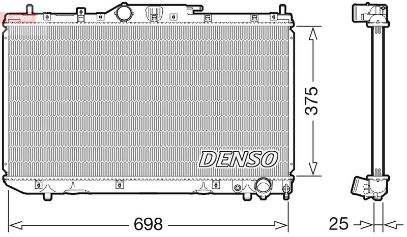 DRM50114 DENSO Радиатор, охлаждение двигателя