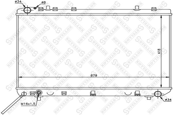 1025689SX STELLOX Радиатор, охлаждение двигателя