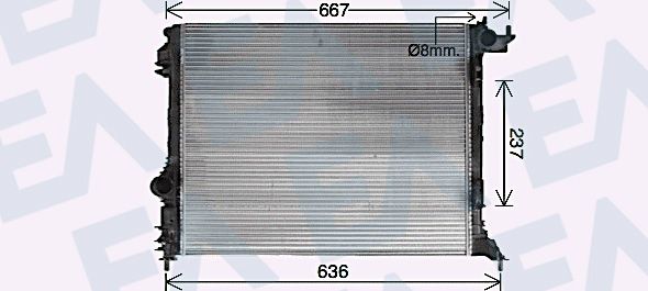 31R60167 EACLIMA Радиатор, охлаждение двигателя