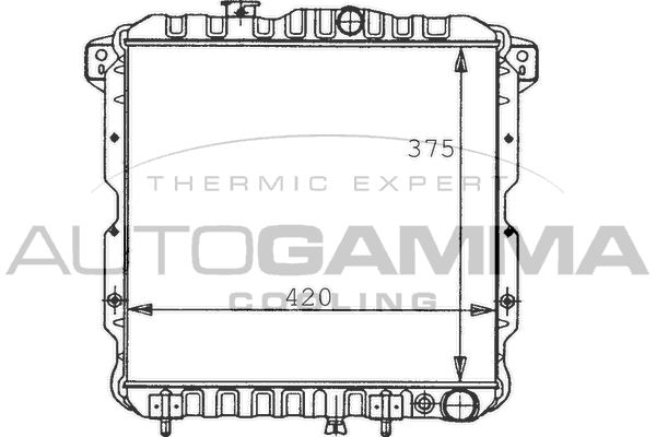 100575 AUTOGAMMA Радиатор, охлаждение двигателя