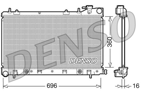 DRM36002 DENSO Радиатор, охлаждение двигателя