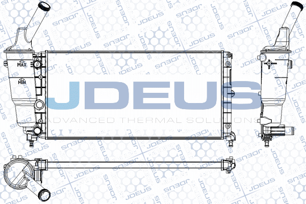 RA0360100 JDEUS Радиатор, охлаждение двигателя