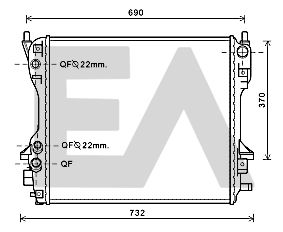 31R35004 EACLIMA Радиатор, охлаждение двигателя