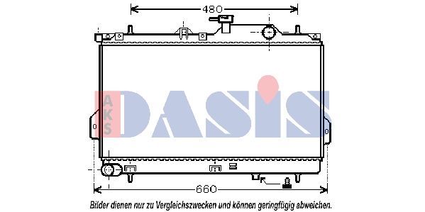 560017N AKS DASIS Радиатор, охлаждение двигателя