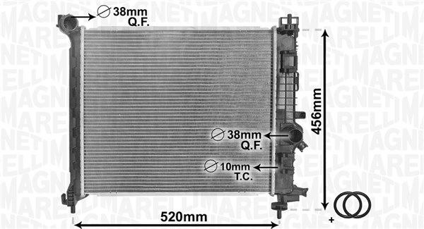 350213168800 MAGNETI MARELLI Радиатор, охлаждение двигателя