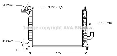 OLA2221 AVA QUALITY COOLING Радиатор, охлаждение двигателя