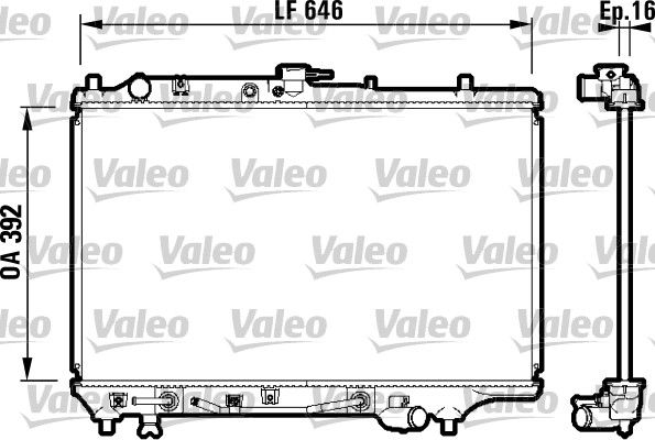 732362 VALEO Радиатор, охлаждение двигателя