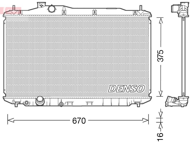 DRM40040 DENSO Радиатор, охлаждение двигателя