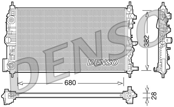 DRM15006 DENSO Радиатор, охлаждение двигателя