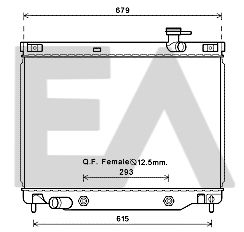 31R14005 EACLIMA Радиатор, охлаждение двигателя