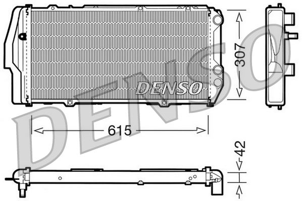 DRM02003 DENSO Радиатор, охлаждение двигателя