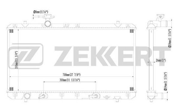 MK1438 ZEKKERT Радиатор, охлаждение двигателя