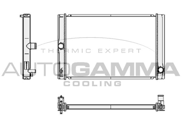 105178 AUTOGAMMA Радиатор, охлаждение двигателя