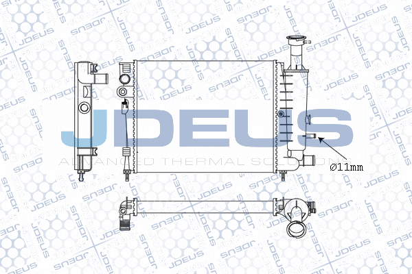 M0070340 JDEUS Радиатор, охлаждение двигателя