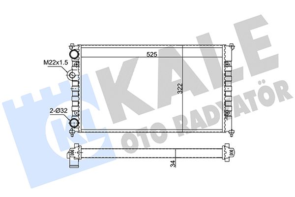 349235 KALE OTO RADYATÖR Радиатор, охлаждение двигателя