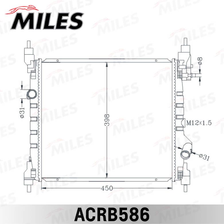 ACRB586 MILES Радиатор, охлаждение двигателя