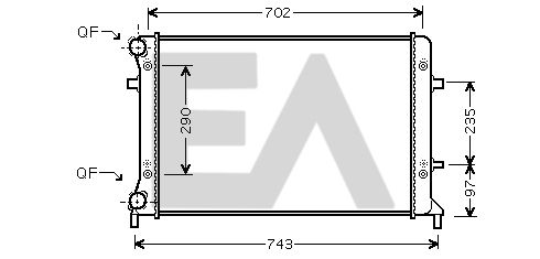 31R77053 EACLIMA Радиатор, охлаждение двигателя