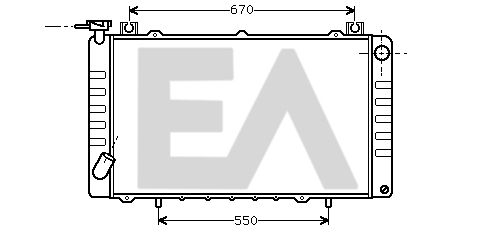 31R18003 EACLIMA Радиатор, охлаждение двигателя