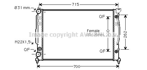 AIA2109 AVA QUALITY COOLING Радиатор, охлаждение двигателя