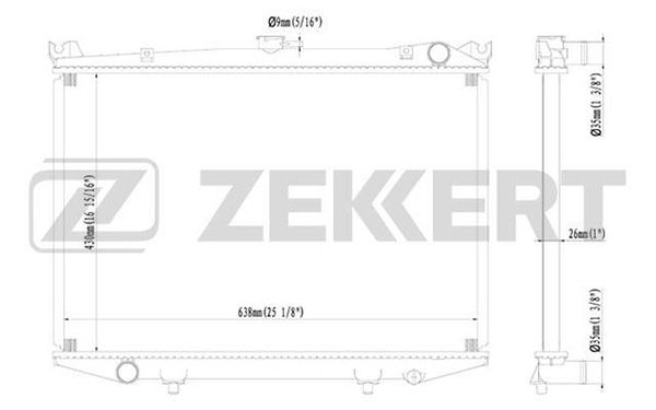 MK1057 ZEKKERT Радиатор, охлаждение двигателя