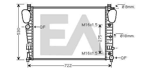 31R50158 EACLIMA Радиатор, охлаждение двигателя