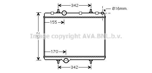 PE2281 AVA QUALITY COOLING Радиатор, охлаждение двигателя