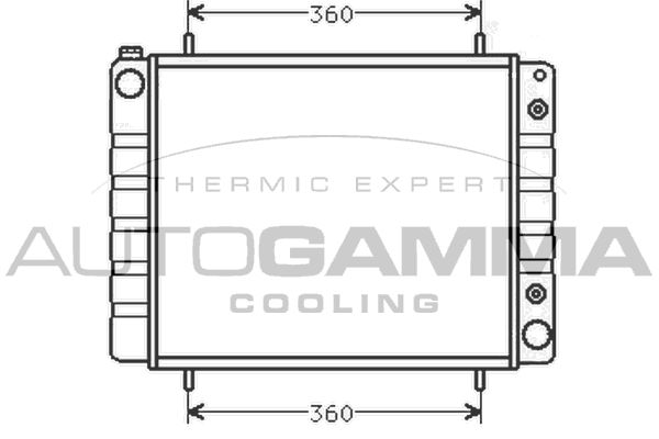 102290 AUTOGAMMA Радиатор, охлаждение двигателя