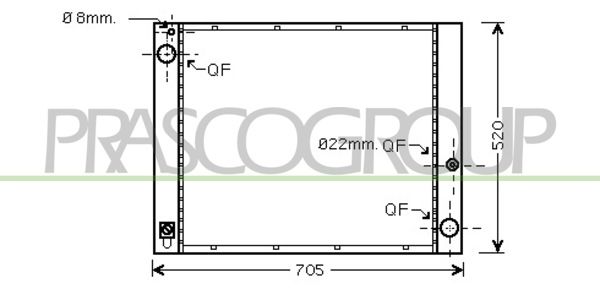 LR790R002 PRASCO Радиатор, охлаждение двигателя